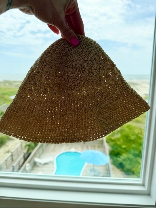 Vintage Handmade Tornabuoni Crochet Coastal Grandma Beach Hat – Made in Italy main image 4